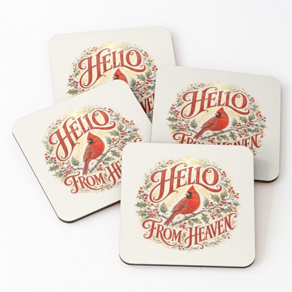 Item preview, Cardinal Hello From Heaven Memorial Watercolor Winter Bird Gift designed and sold by shifumart.