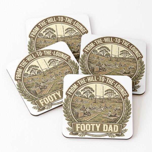 Item preview, From The Hill To Lounge Footy Dad Badge designed and sold by Yellowriversss.