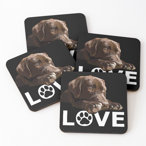 Item preview, Chocolate Labrador Love Puppy designed and sold by Just-Arts-4U.
