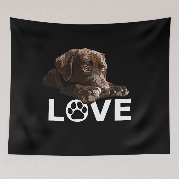 Item preview, Chocolate Labrador Love Puppy designed and sold by Just-Arts-4U.