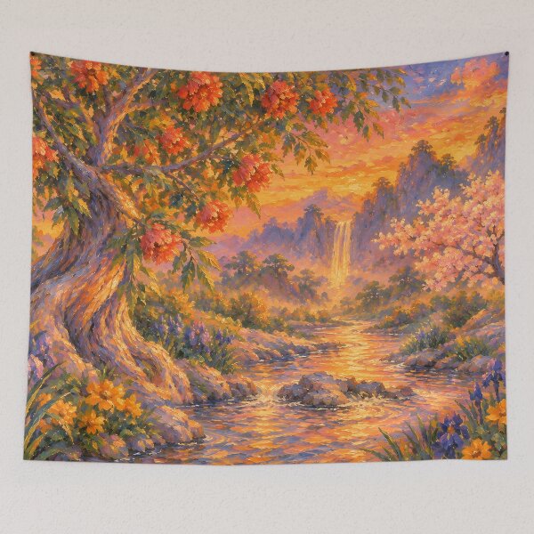 Item preview, Eden at Sunset, Monet style designed and sold by MuchaArt.