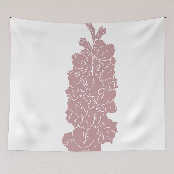 Item preview, Pink Mauve Gladiolus Minimalist Botanical Illustration designed and sold by  CharlottePorterArt.