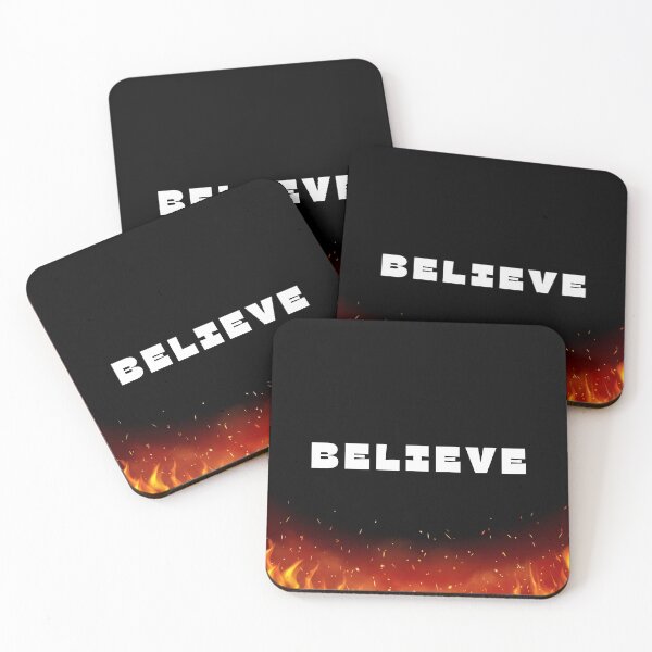 Item preview, BELIEVE - Red Fire Streetwear Text Graphic designed and sold by MindGames0.