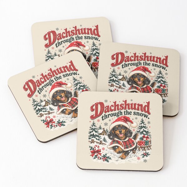 Item preview, Dachshund Christmas Retro designed and sold by Dachshund World.