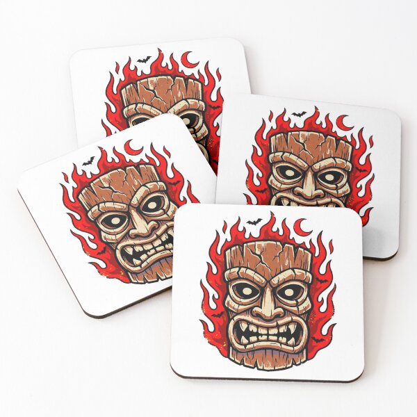Item preview, Vintage Haunted Tiki Mask Retro Horror designed and sold by YounexxART.