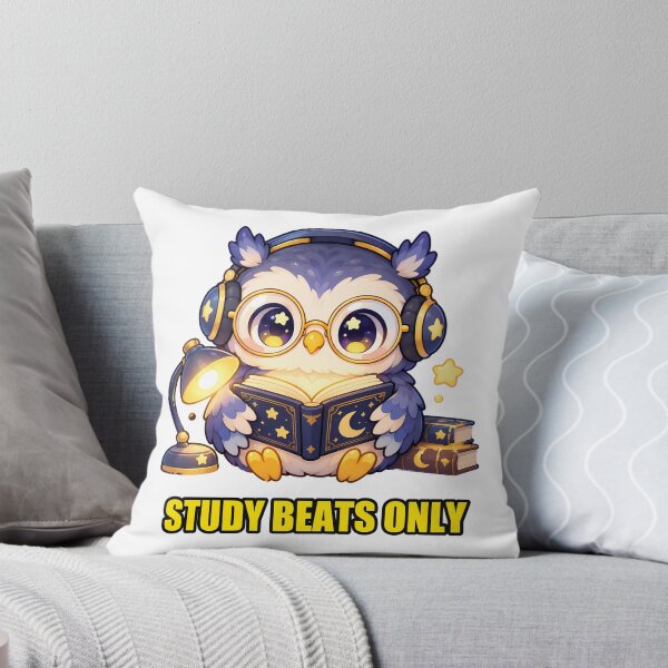 Item preview, Study Beats Only - Owl Studying with Headphones Lamp and Boo designed and sold by T0LD Studio.