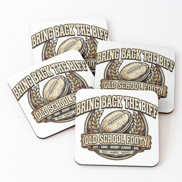Item preview, Bring Back The Biff Old School Footy Badge designed and sold by Yellowriversss.