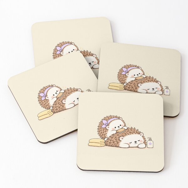 Item preview, Hedgehog Couple Grooming Day designed and sold by GOSUMI.