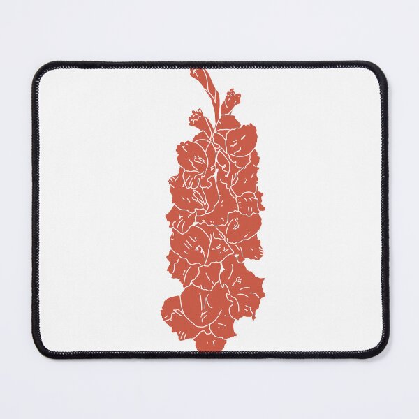 Item preview, Dark Coral Gladiolus Minimalist Botanical Illustration designed and sold by CharlottePorterArt.