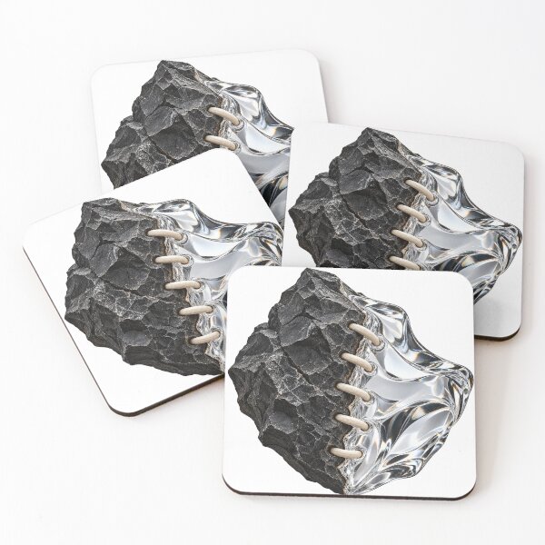 Item preview, The Impossible Seam - Black Stone and Glass Surreal Art designed and sold by Pocket Mood Studio.