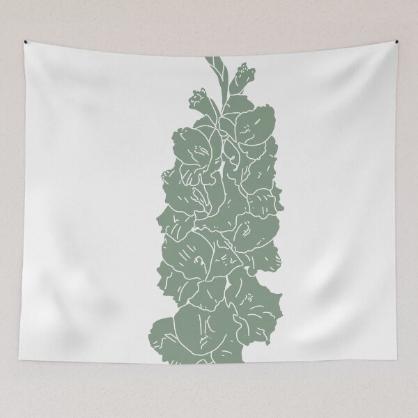 Item preview, Spanish Green Gladiolus Minimalist Botanical Illustration designed and sold by  CharlottePorterArt.