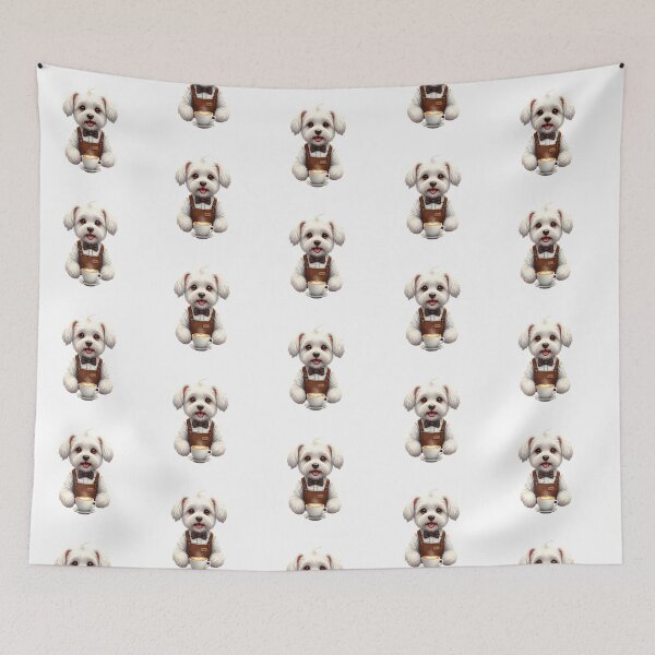 Item preview, Maltese Dog Barista Art designed and sold by Kedspicedesign.
