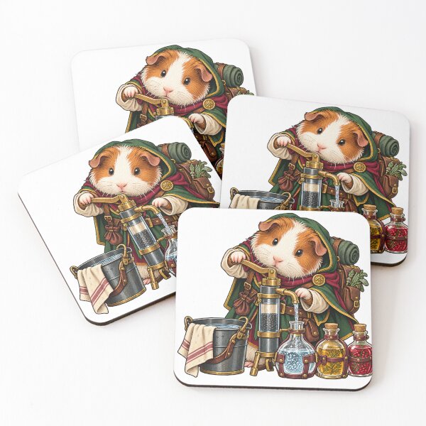 Item preview, Guinea pig alchemist with magic potions designed and sold by LongIslandDesgn.