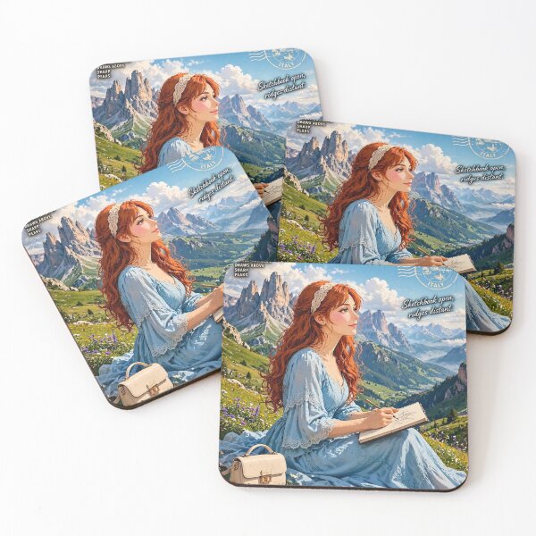 Item preview, Italy — Seceda — Sketching the Alpine Horizon designed and sold by DibujandoPorfa.