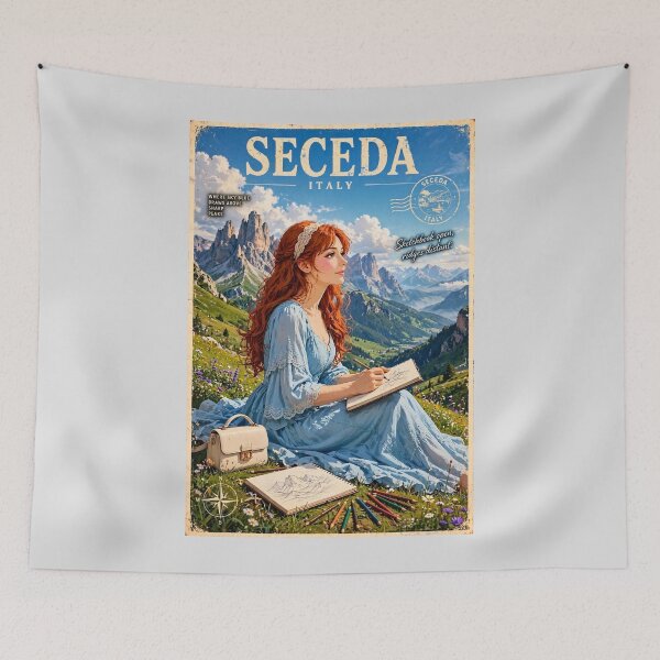 Item preview, Italy — Seceda — Sketching the Alpine Horizon designed and sold by DibujandoPorfa.