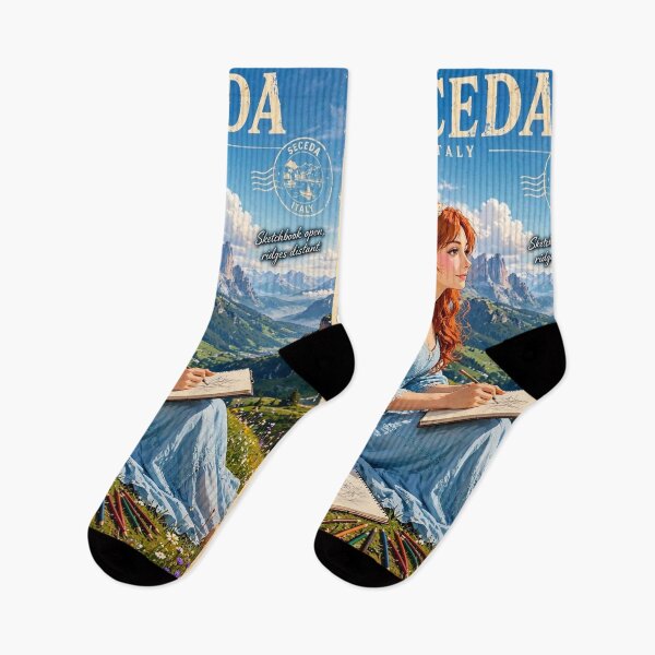 Item preview, Italy — Seceda — Sketching the Alpine Horizon designed and sold by DibujandoPorfa.