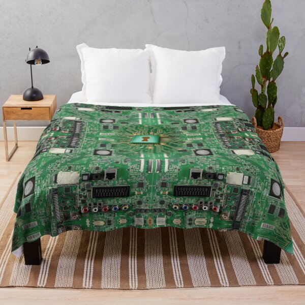 Item preview, Green Circuit Board Artwork | Futuristic Tech Pattern Design designed and sold by Flowerone.