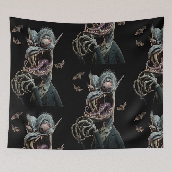 Item preview, The Vampire lord angry at his familiar illustration designed and sold by Vintage Designs +.