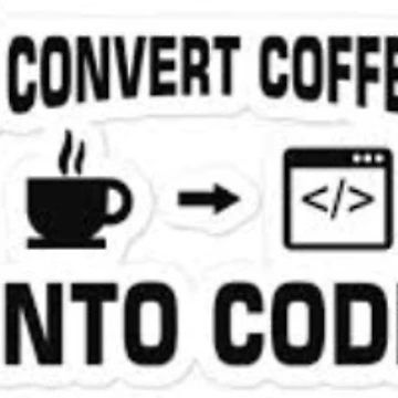 Artwork thumbnail, I Convert Coffee Into Code Developer Coding Sticker by Kushwaha18