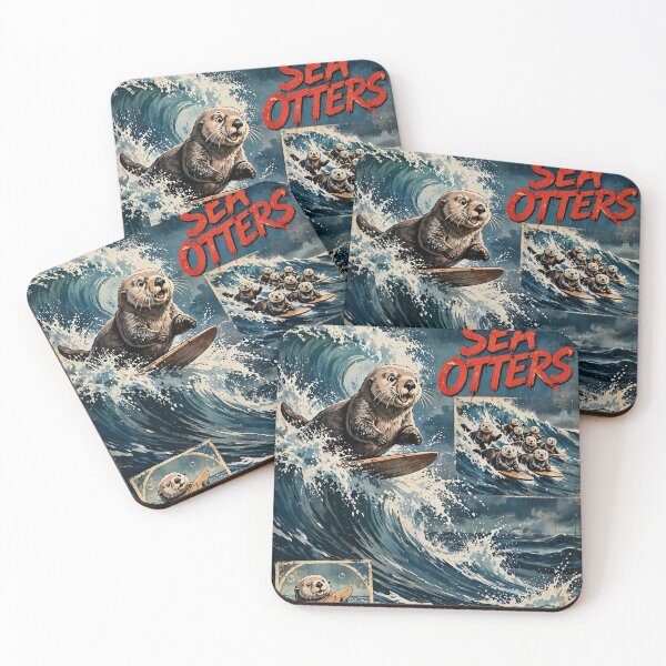 Item preview, SURFING SEA OTTERS designed and sold by Tpposters.