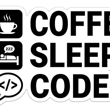 Artwork thumbnail, Coffee Sleep Code Programmer Developer Coding Sticker by Kushwaha18