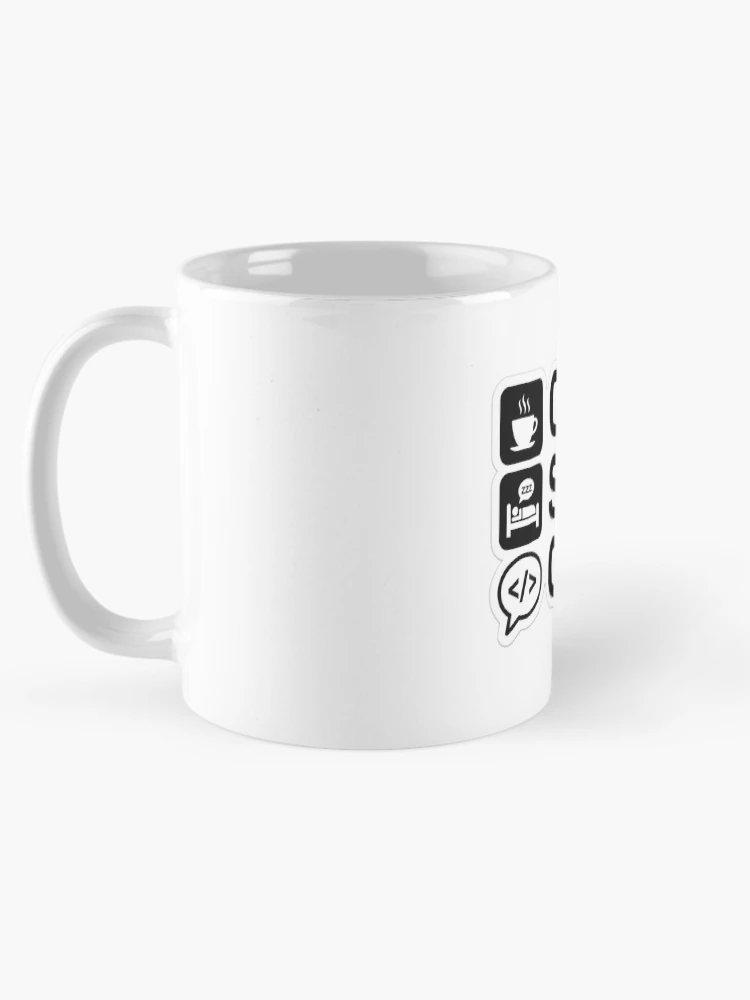 Thumbnail 5 of 6, Coffee Mug, Coffee Sleep Code Programmer Developer Coding Sticker designed and sold by Kushwaha18.