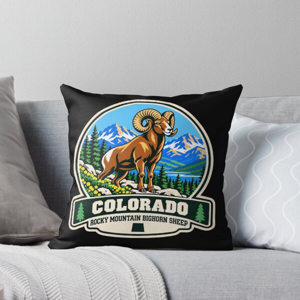 Item preview, Colorado Bighorn Sheep – Retro Rocky Mountain Wildlife Badge designed and sold by American Fieldmark Studio.