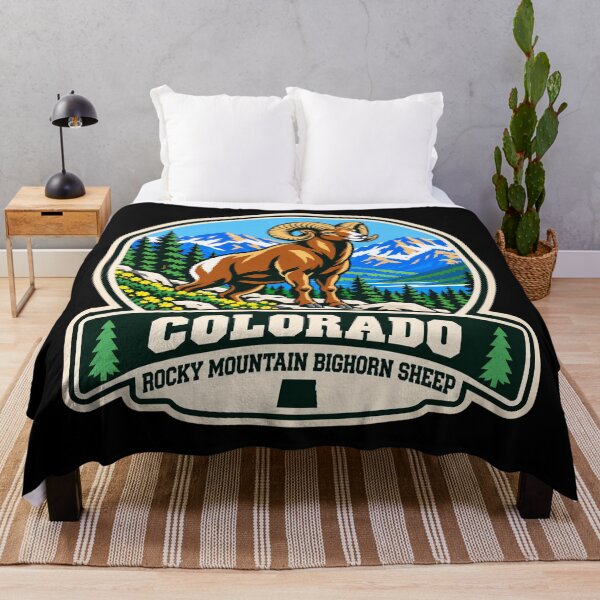 Item preview, Colorado Bighorn Sheep – Retro Rocky Mountain Wildlife Badge designed and sold by American Fieldmark Studio.