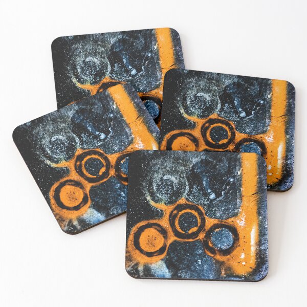 Item preview, Urban Geometry – Orange and Blue Industrial Abstract Art designed and sold by Visual Arts Dominika Cybuch.