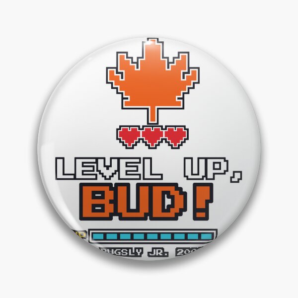 Item preview, Level Up Bud Pixel Maple Leaf Retro Gamer designed and sold by PugslyJr2000.
