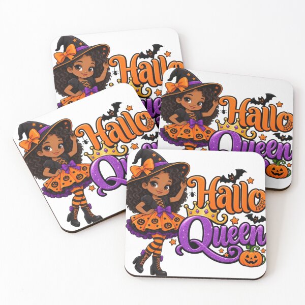 Item preview, Hallo Queen Cute Cartoon Halloween Princess Witch Girl designed and sold by hardingcarl2.
