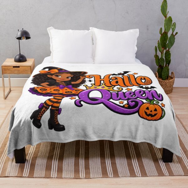Item preview, Hallo Queen Cute Cartoon Halloween Princess Witch Girl designed and sold by hardingcarl2.