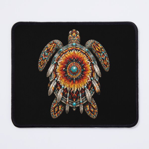 Item preview, Red Beadwork Sea Turtle | Fiery Ocean Art designed and sold by Zaru Art Studio.