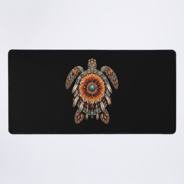 Item preview, Red Beadwork Sea Turtle | Fiery Ocean Art designed and sold by Zaru Art Studio.