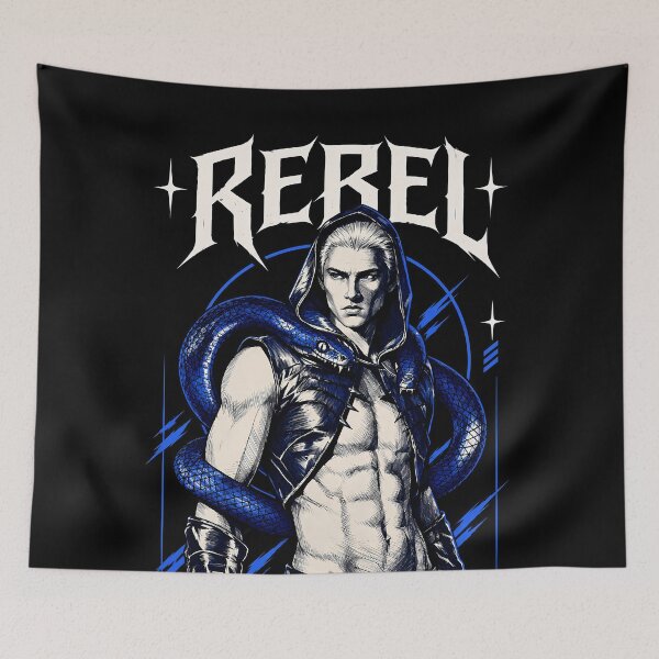 Item preview, REBEL Snake Warrior Cyberpunk Streetwear Art designed and sold by InkcredibleNG.
