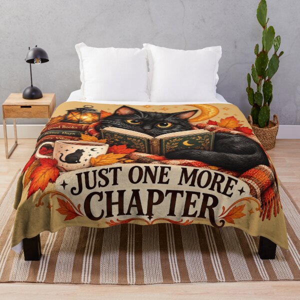 Item preview, Cozy Black Cat Reading Vintage Books designed and sold by RobertHun.
