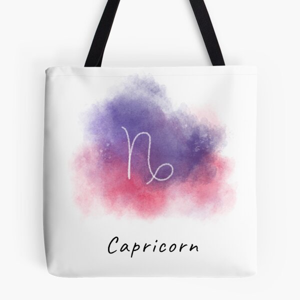 Item preview, Capricorn Glyph on Purple Pink Watercolor Cloud designed and sold by Cole's Design.