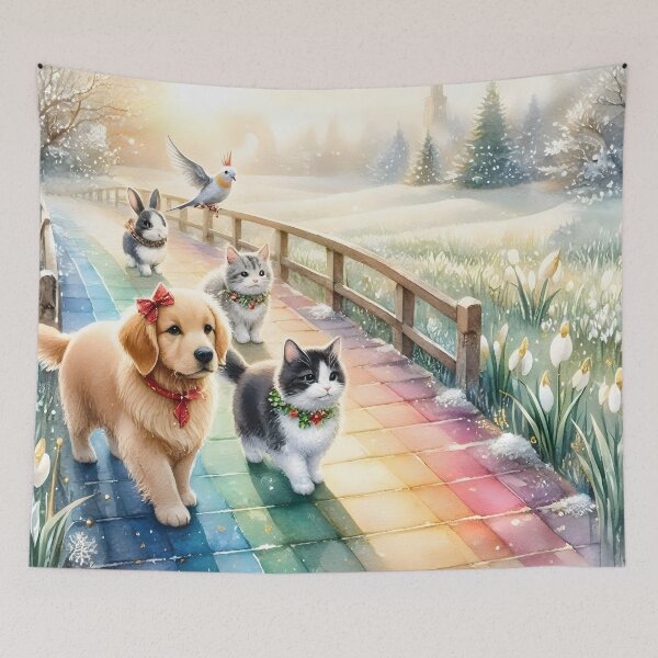 Item preview, Christmas Rainbow Bridge Pets designed and sold by Sybille-Yates.