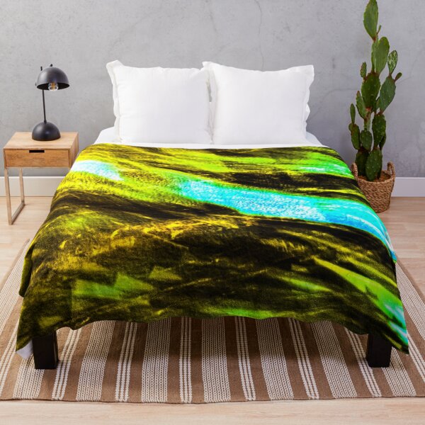 Item preview, Electric Currents – Neon Yellow, Lime Green and Turquoise Abstract Art designed and sold by Visual Arts Dominika Cybuch.