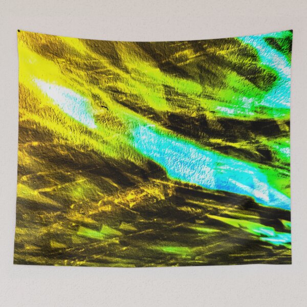 Item preview, Electric Currents – Neon Yellow, Lime Green and Turquoise Abstract Art designed and sold by Visual Arts Dominika Cybuch.