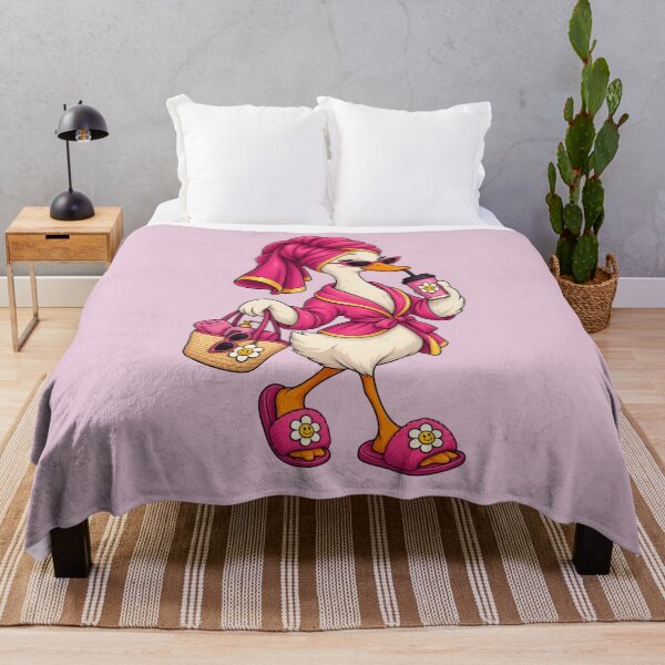 Item preview, Funny Glamorous Duck Spa Day Cartoon – Pink Self Care Aesthetic designed and sold by waikibi ⭐⭐⭐⭐.