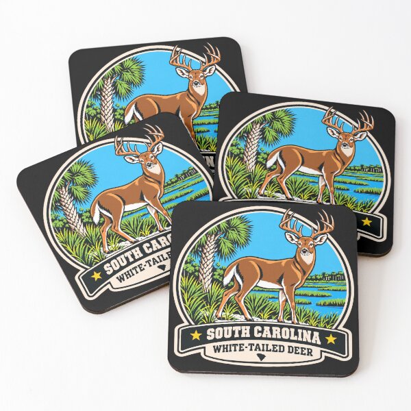 Item preview, South Carolina White-Tailed Deer – Retro Lowcountry Wildlife  designed and sold by American Fieldmark Studio.