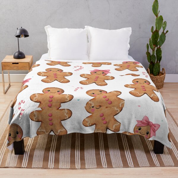 Item preview, Cute Gingerbread Cookies with Pink Christmas Bows designed and sold by catcurio.