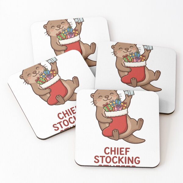 Item preview, Chief Stocking Stuffer – Otter With Overstuffed Christmas Stocking Funny designed and sold by CozyCornerDesigns.