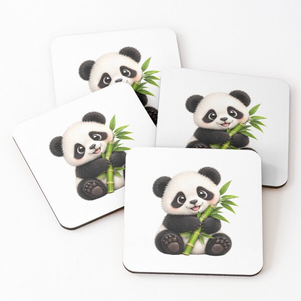 Item preview, Cute Panda Eating Bamboo – Kawaii Baby Panda Art designed and sold by Vayro cartoons.
