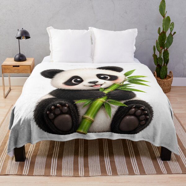 Item preview, Cute Panda Eating Bamboo – Kawaii Baby Panda Art designed and sold by Vayro cartoons.