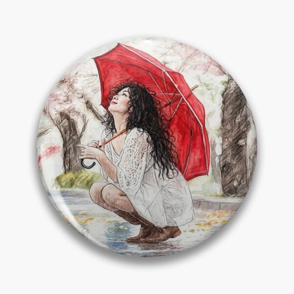 Item preview, Girl with Red Umbrella designed and sold by V&Z Ninish.