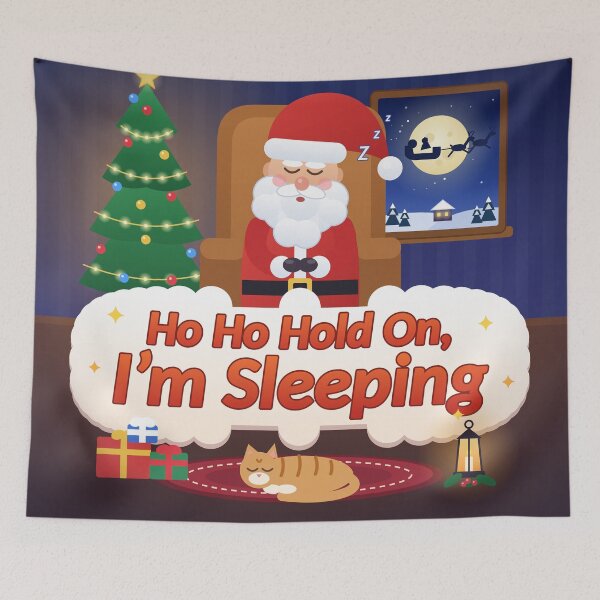 Item preview, Ho Ho Hold On, I'm Sleeping.Funny Santa Nap. designed and sold by Deepsleepstudio.