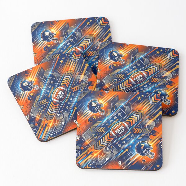 Item preview, Dynamic Sports Football Blue and Orange Pattern. designed and sold by Giulivo Store Graphic.