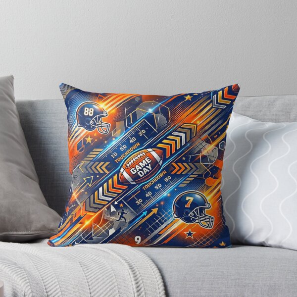 Item preview, Dynamic Sports Football Blue and Orange Pattern. designed and sold by Giulivo Store Graphic.